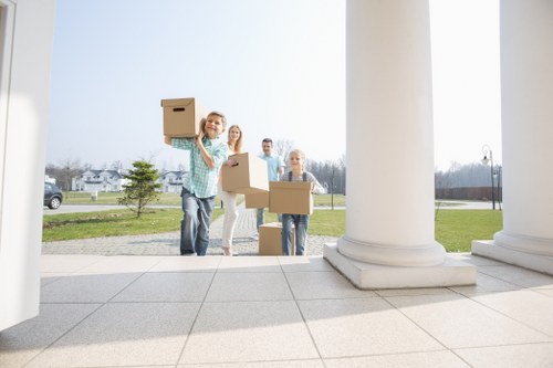 Person arranging storage booking and reviewing service terms