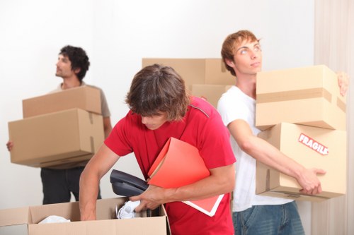Careful loading of boxes and furniture for small removals