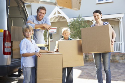 Careful loading of office furniture during an Eastbedfont relocation