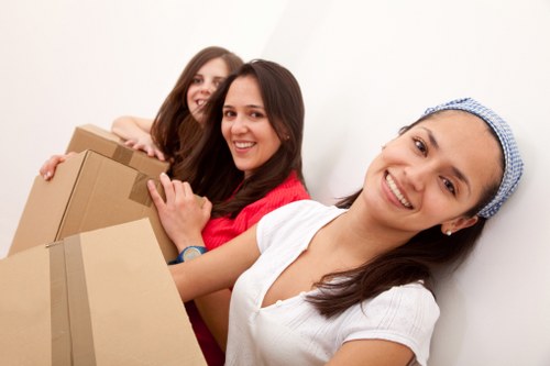 Packed household items ready for a local move