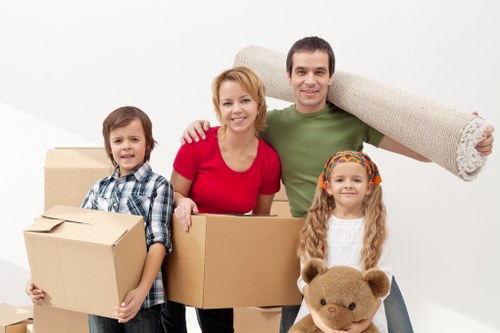 Packed moving boxes ready for removals and storage