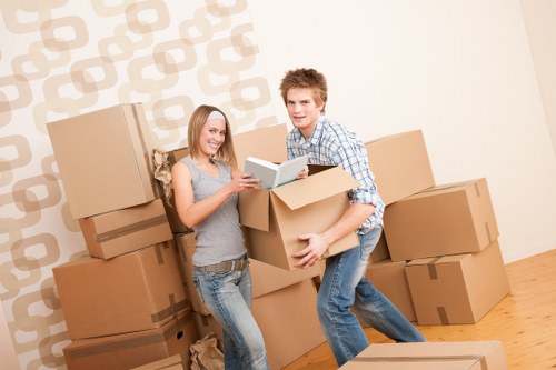 Well-organized secure storage unit with labeled boxes